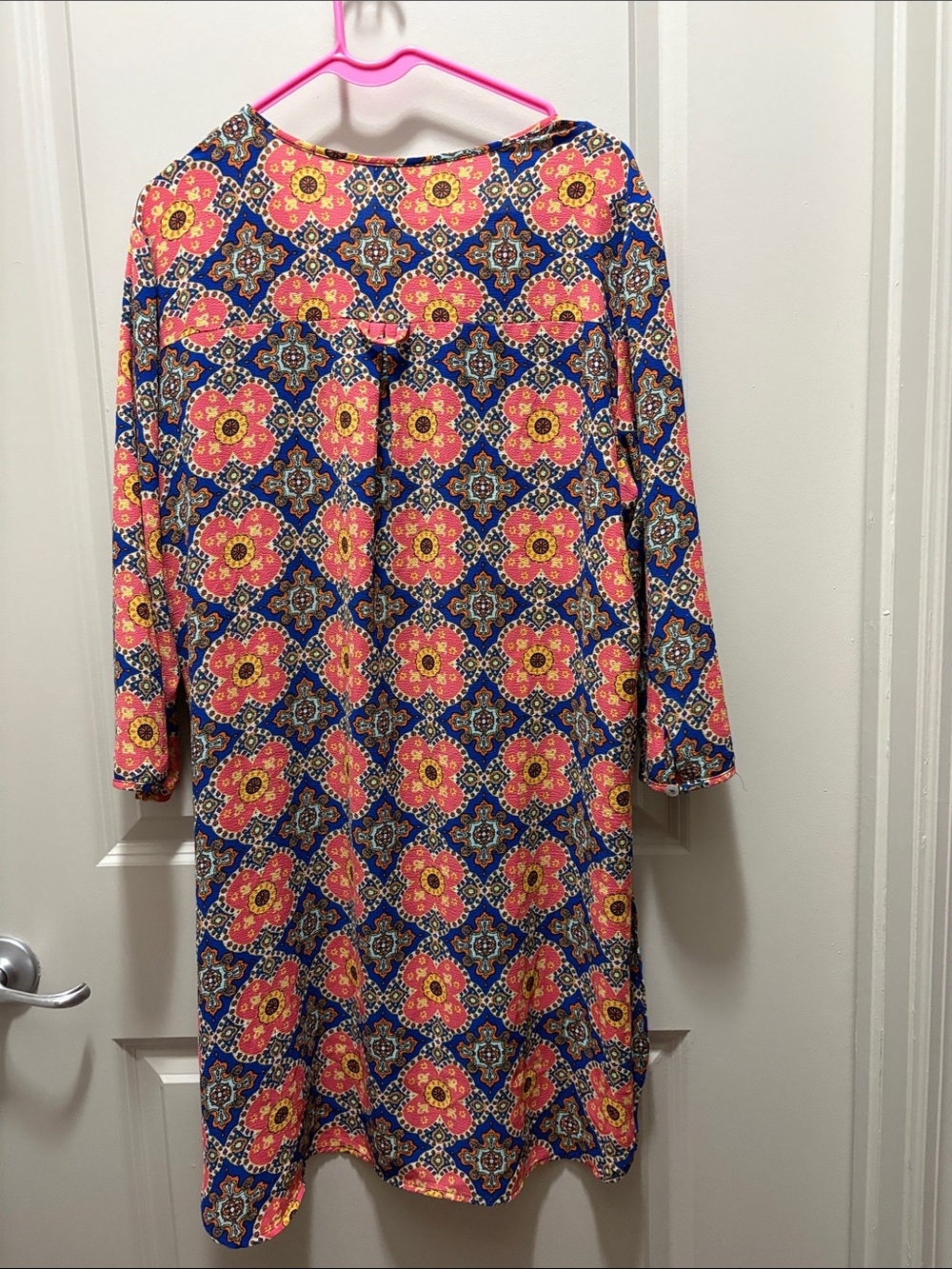 fig and flower Navy Print Tunic with Medallions - Picture 6 of 8